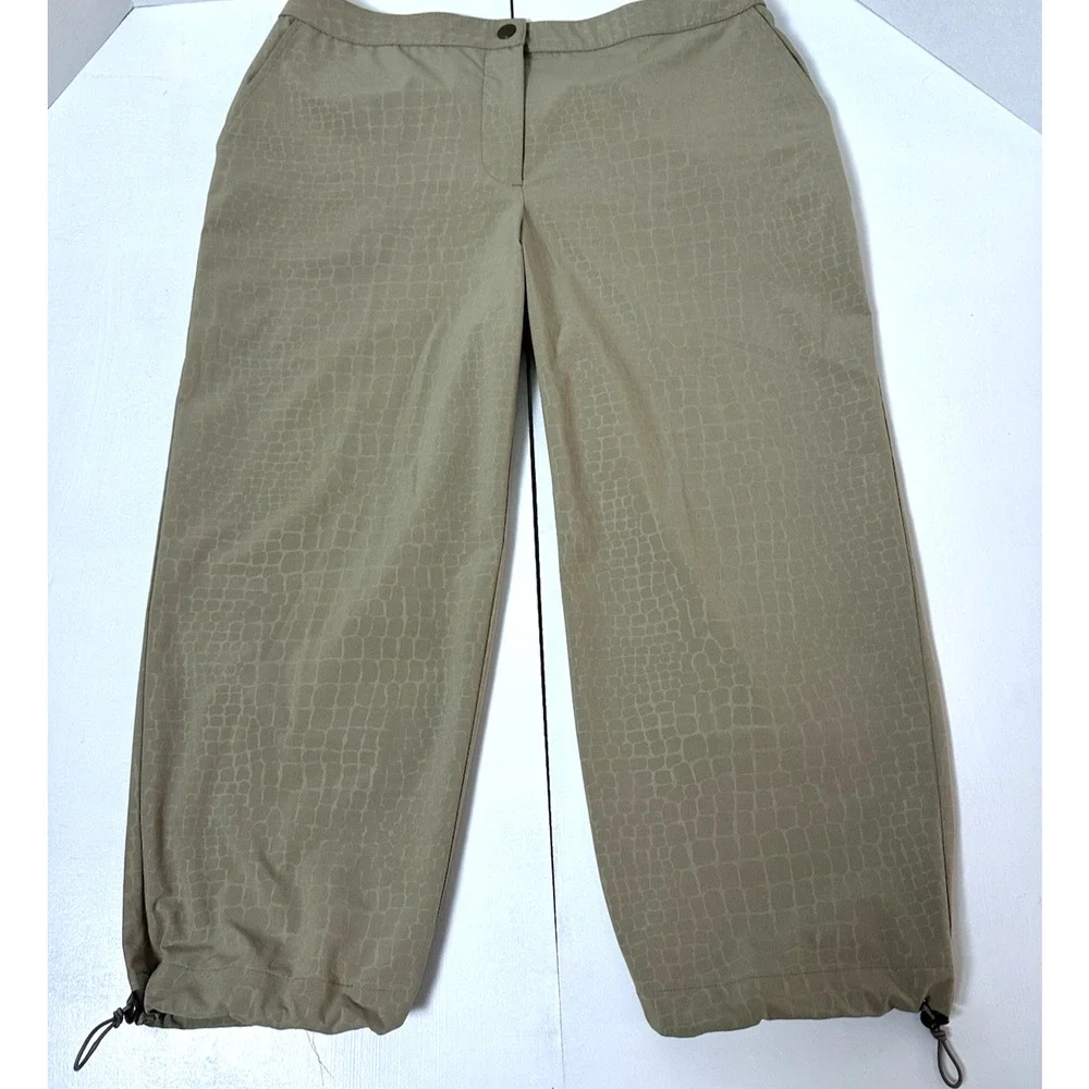 Chico Weekends Women's Tan Beige Capris with Pull Cord‎ Size 0.5 Chico's